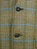 25/1009 near immaculate daks jermyn street green gun check wool tweed half norfolk style sports jacket blazer 40-41 regular