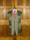 25/1009 near immaculate daks jermyn street green gun check wool tweed half norfolk style sports jacket blazer 40-41 regular
