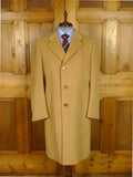 25/1053 stunning vintage daks 92% camelhair camel coat overcoat w/ satin linings 42