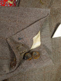 25/1055 fabulous 1958 huntsman & sons savile row bespoke brown wp check 3-piece worsted twill suit 38-39 long