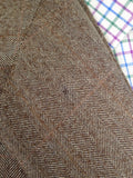 25/1055 fabulous 1958 huntsman & sons savile row bespoke brown wp check 3-piece worsted twill suit 38-39 long