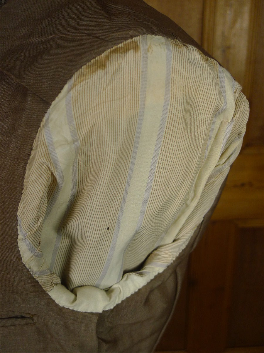 25/1055 fabulous 1958 huntsman & sons savile row bespoke brown wp check 3-piece worsted twill suit 38-39 long