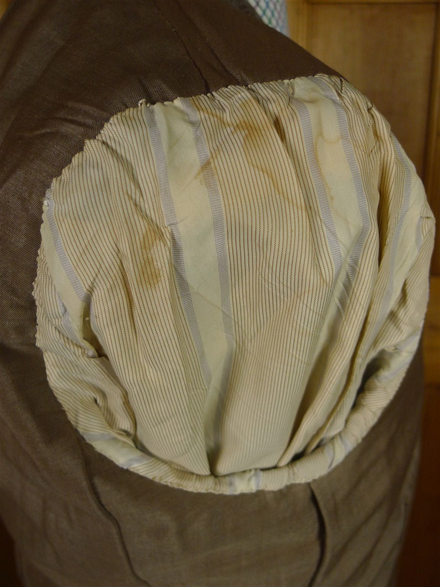 25/1055 fabulous 1958 huntsman & sons savile row bespoke brown wp check 3-piece worsted twill suit 38-39 long