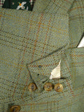 25/1058 exceptional 2005 anderson & sheppard savile row bespoke heavyweight green wp check tweed shooting suit w/ breeks 44-45 regular