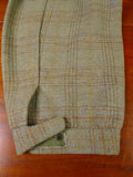 25/1058 exceptional 2005 anderson & sheppard savile row bespoke heavyweight green wp check tweed shooting suit w/ breeks 44-45 regular