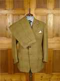 25/1059 exceptional 2005 anderson & sheppard savile row bespoke heavyweight brown wp check tweed shooting suit w/ breeks 43-44 regular