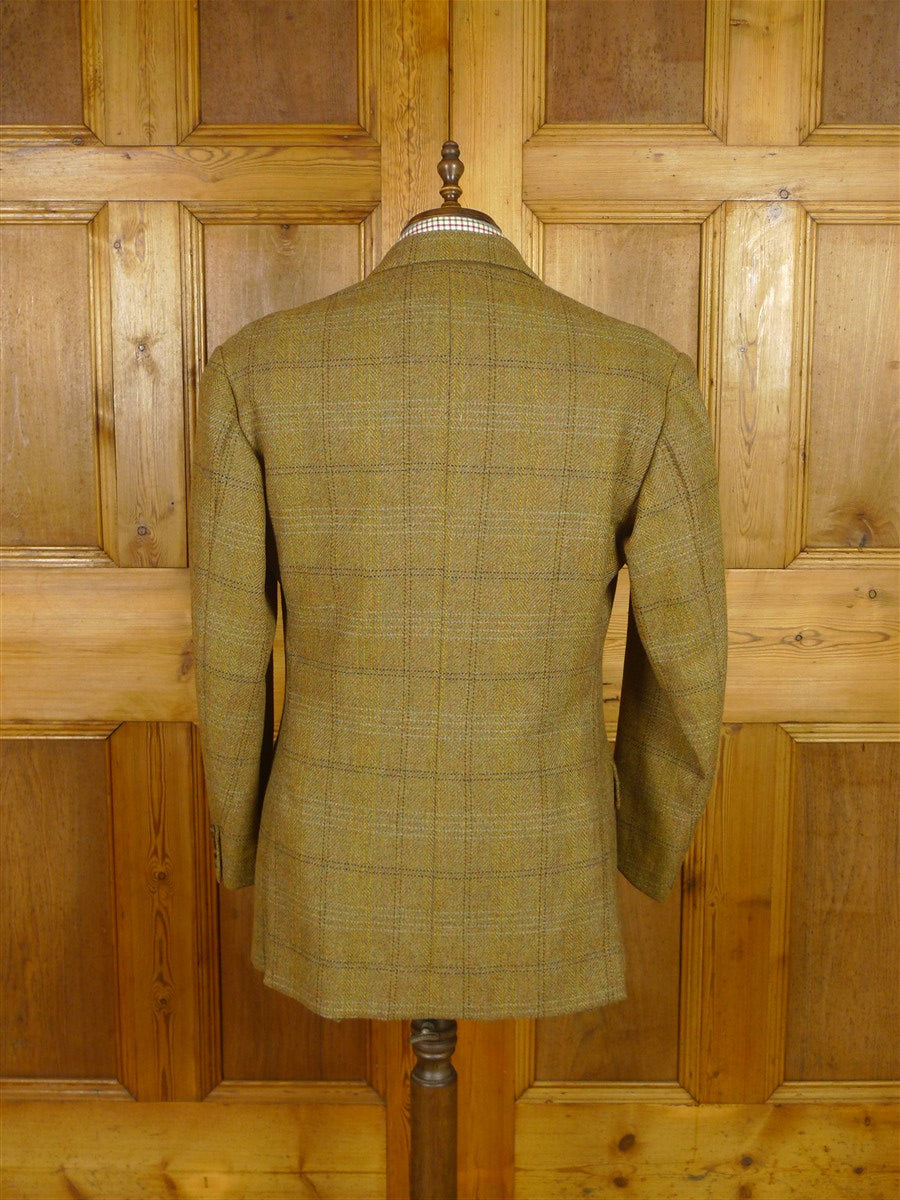 25/1059 exceptional 2005 anderson & sheppard savile row bespoke heavyweight brown wp check tweed shooting suit w/ breeks 43-44 regular