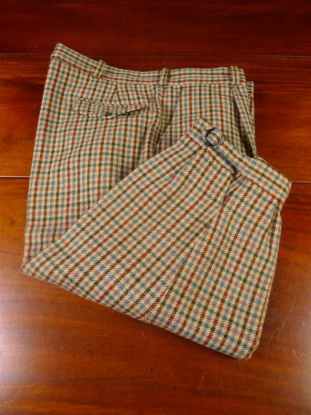 25/1042 fabulous vintage heavyweight gun check tweed breeks 40