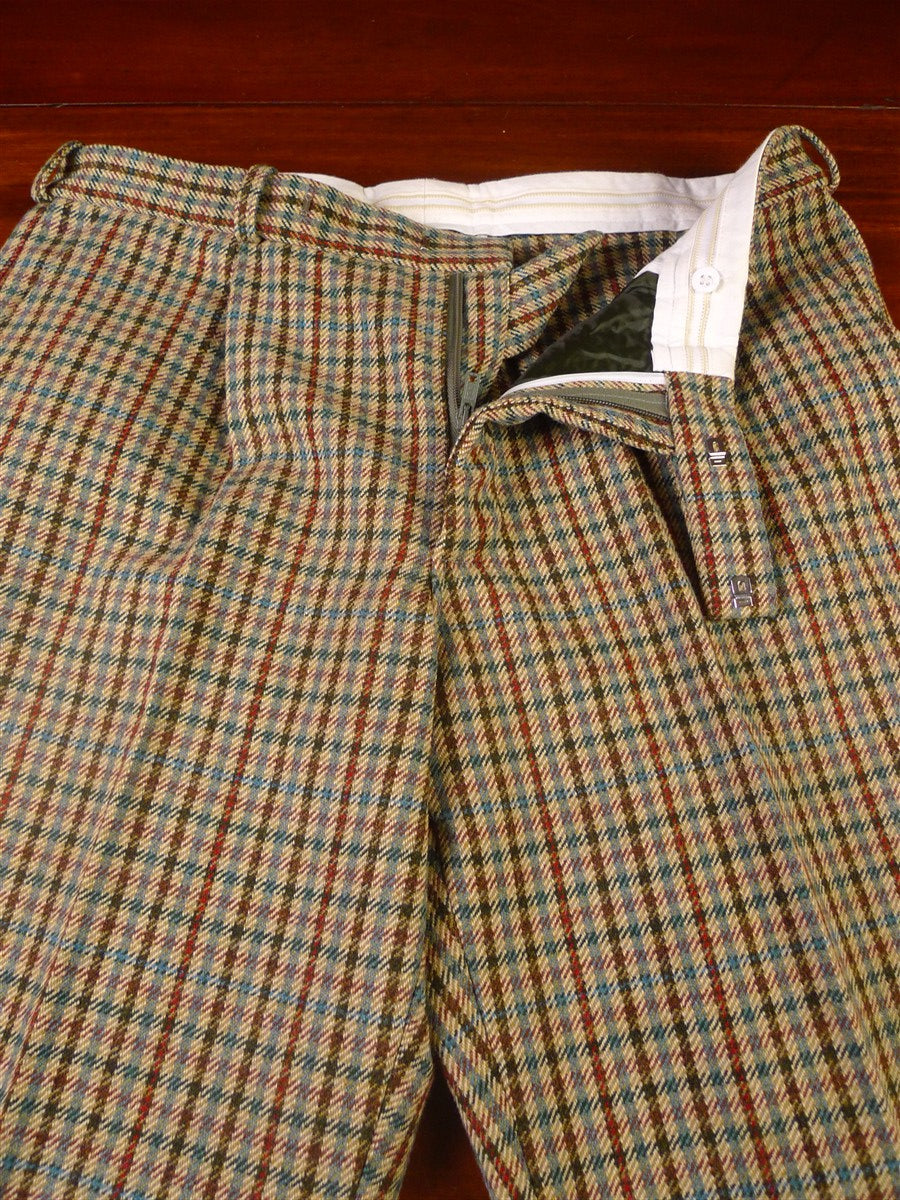 25/1042 fabulous vintage heavyweight gun check tweed breeks 40