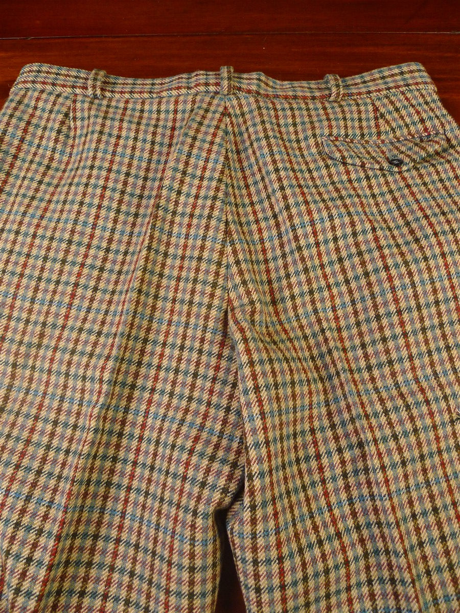 25/1042 fabulous vintage heavyweight gun check tweed breeks 40