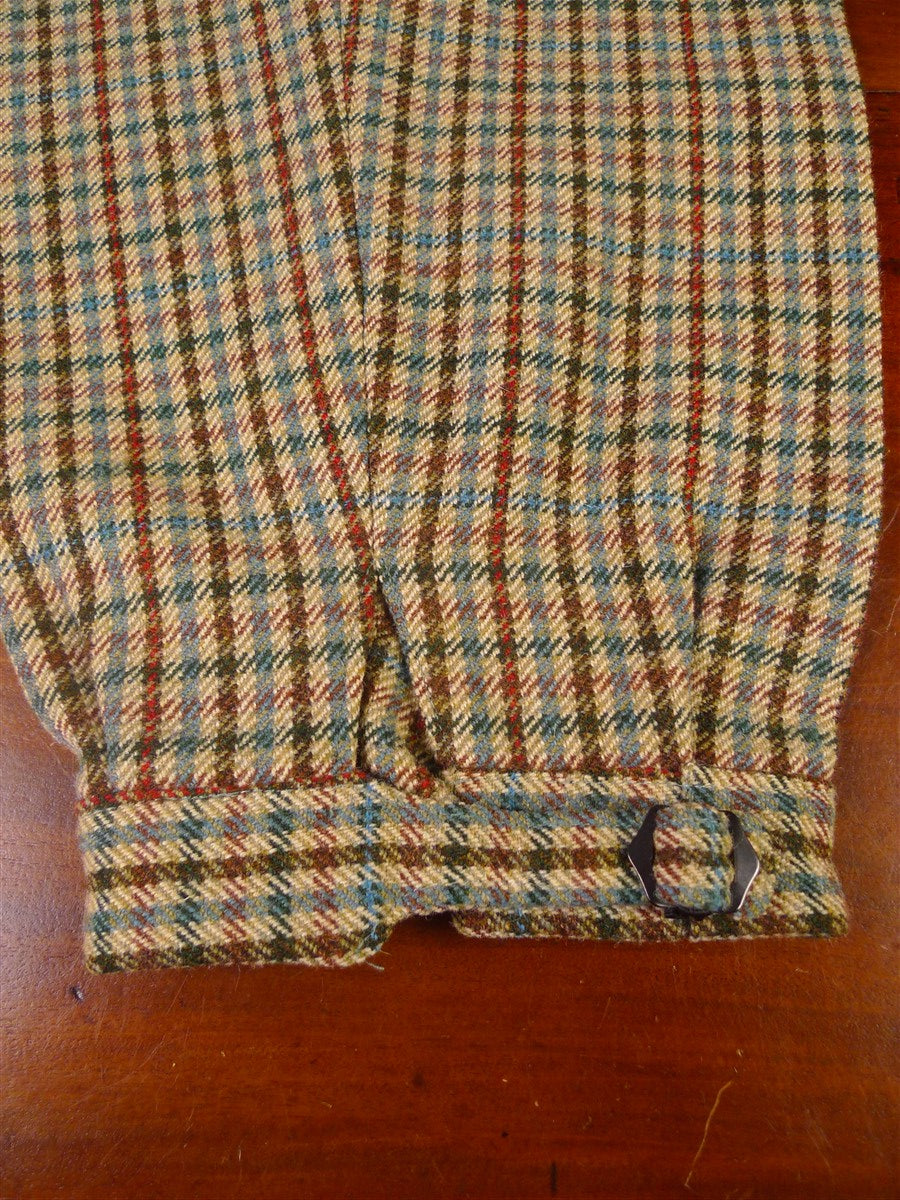 25/1042 fabulous vintage heavyweight gun check tweed breeks 40