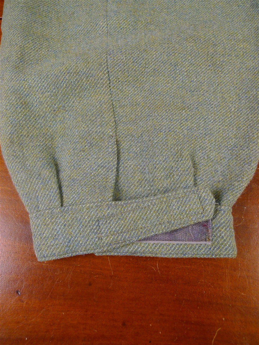 25/1043 vintage heavyweight lovat green twill tweed shooting breeks 34-38