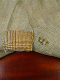 25/1061 beautiful 1980 vintage anderson & sheppard savile row bespoke heavyweight green / amber wp check tweed shooting suit w/ breeks 42 regular