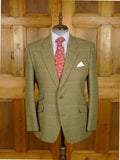 25/1066 immaculate john g hardy brown / green gun check tweed jacket 43-44 regular