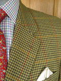 25/1066 immaculate john g hardy brown / green gun check tweed jacket 43-44 regular