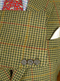 25/1066 immaculate john g hardy brown / green gun check tweed jacket 43-44 regular