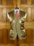 25/1066 immaculate john g hardy brown / green gun check tweed jacket 43-44 regular