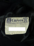 25/1087 vintage 1955 gieves savile row bespoke extra-heavy dark navy blue d/b greatcoat overcoat 38