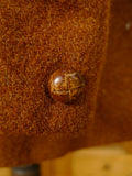 25/1072 wonderful russet brown vintage harris tweed half-norfolk style country jacket 42 regular