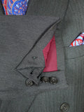 25/1076 near immaculate 2006 dege & skinner savile row bespoke heavyweight grey herringbone d/b worsted suit 45-46 regular w/ 2 pair trs