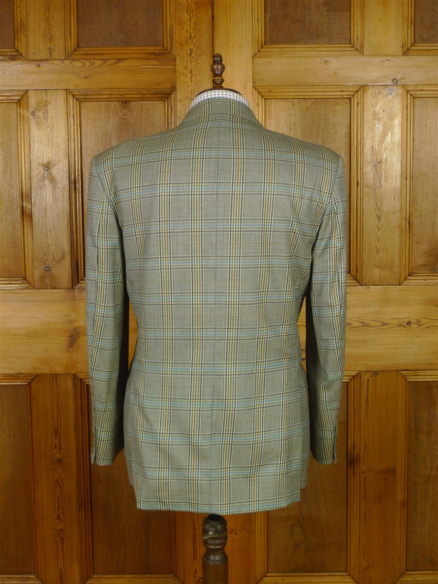 25/1068 immaculate vintage daks glen check wool sports jacket blazer 42 regular