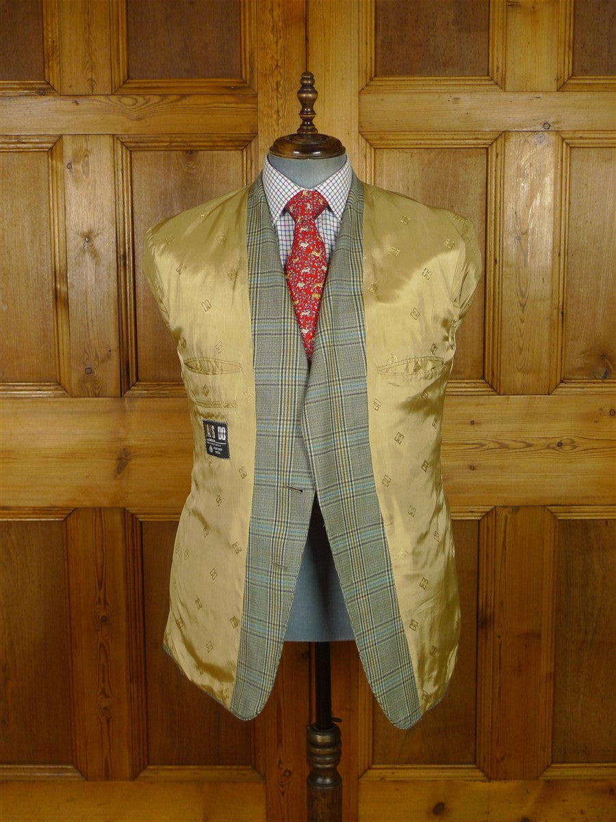 25/1068 immaculate vintage daks glen check wool sports jacket blazer 42 regular