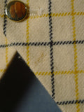 25/1064A vintage british tattersall check wool riding country waistcoat 44