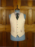 25/1065A vintage john g hardy tattersall check wool riding country waistcoat 40
