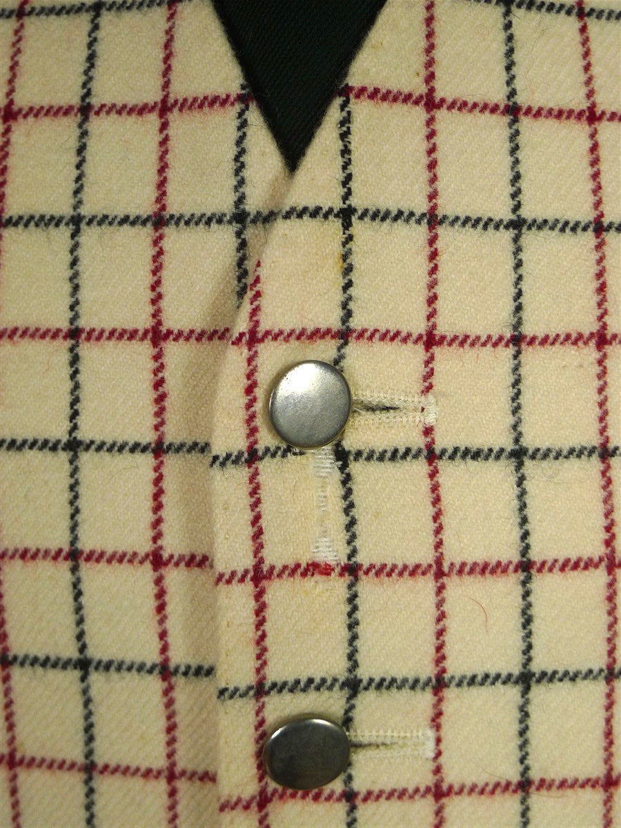 25/1065A vintage john g hardy tattersall check wool riding country waistcoat 40