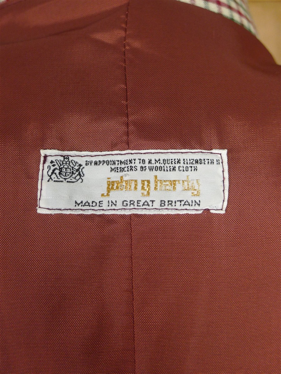 25/1065A vintage john g hardy tattersall check wool riding country waistcoat 40