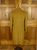 25/1085 vintage british 100% cashmere tan brown camel overcoat coat 42 long