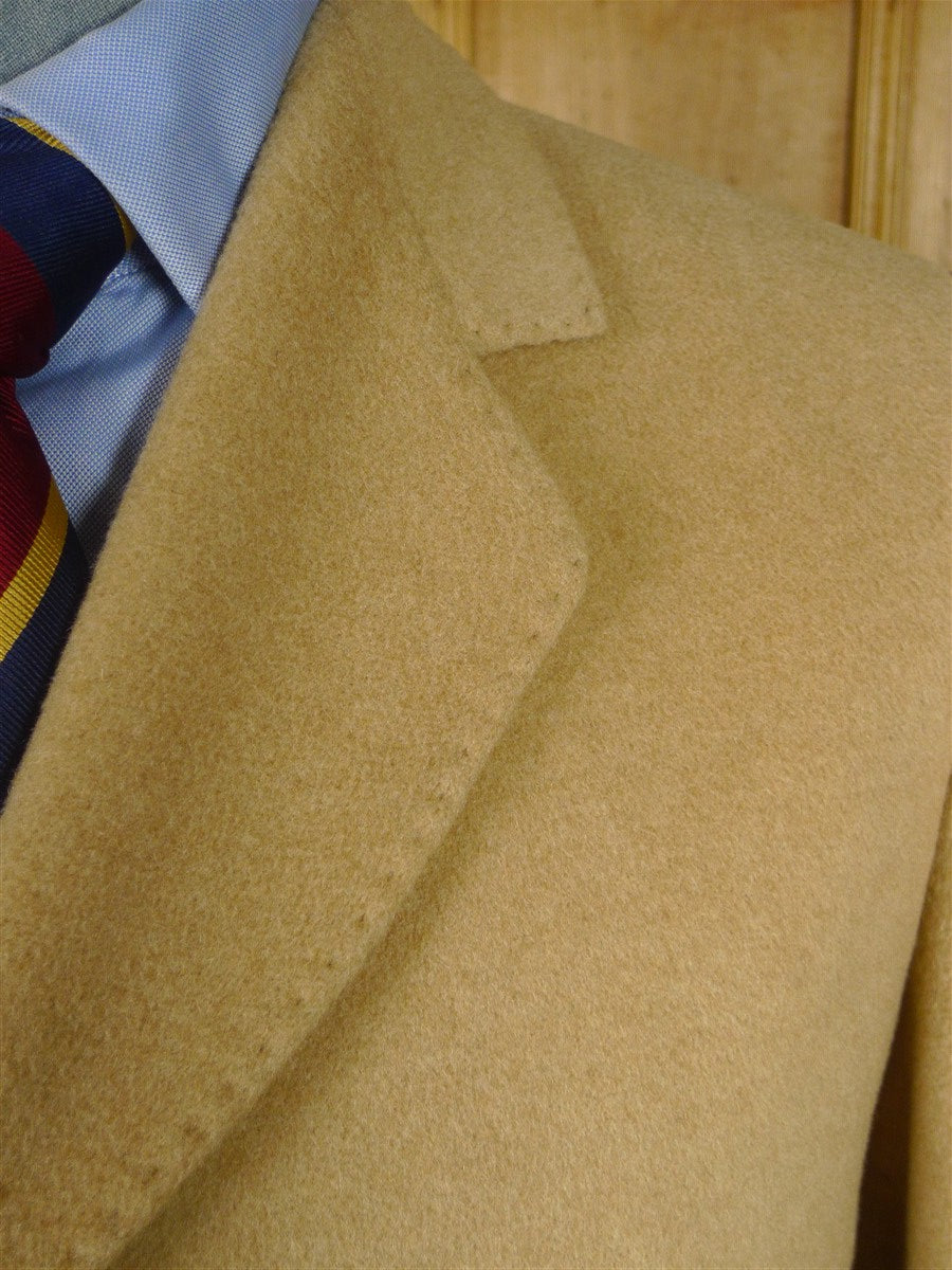 25/1083 stunning vintage british 100% cashmere camel coat overcoat 38