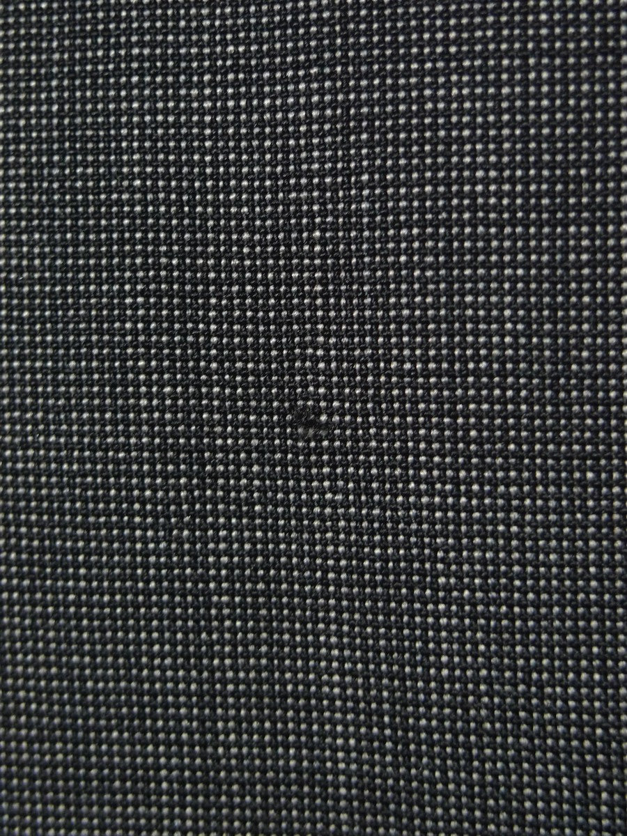 25/1079 superb 2002 dege & skinner savile row bespoke grey nailhead weave d/b worsted suit 45-46 regular