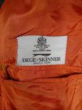 25/1079 superb 2002 dege & skinner savile row bespoke grey nailhead weave d/b worsted suit 45-46 regular