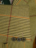 25/1067 vintage heavyweight john g hardy alsport cloth tweed hacking jacket w/ ghillie collar 37-38 regular