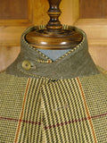 25/1067 vintage heavyweight john g hardy alsport cloth tweed hacking jacket w/ ghillie collar 37-38 regular