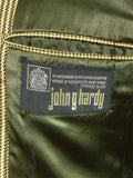 25/1067 vintage heavyweight john g hardy alsport cloth tweed hacking jacket w/ ghillie collar 37-38 regular