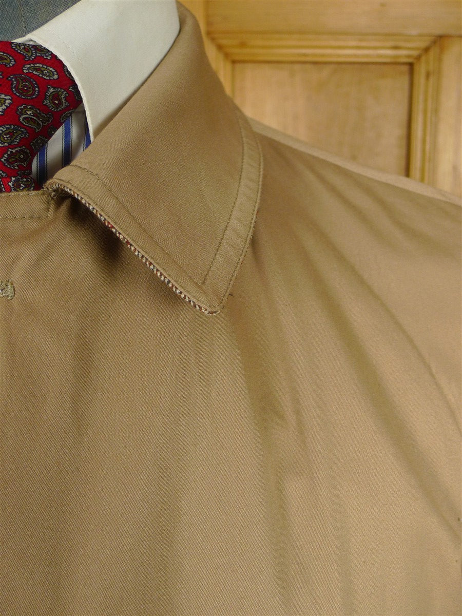 25/1089 exceptional immaculate invertere reversible beige wp check wool raincoat coat very rare 40