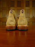 25/1091 nearly new burberry tan suede semi-brogue chukka boot  uk 8