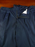 26/0015 anderson & sheppard 2004 savuile orw bespoke dark teal blue superfine wool high-rise trouser 49