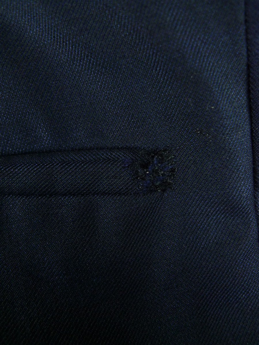 26/0015 anderson & sheppard 2004 savuile orw bespoke dark teal blue superfine wool high-rise trouser 49