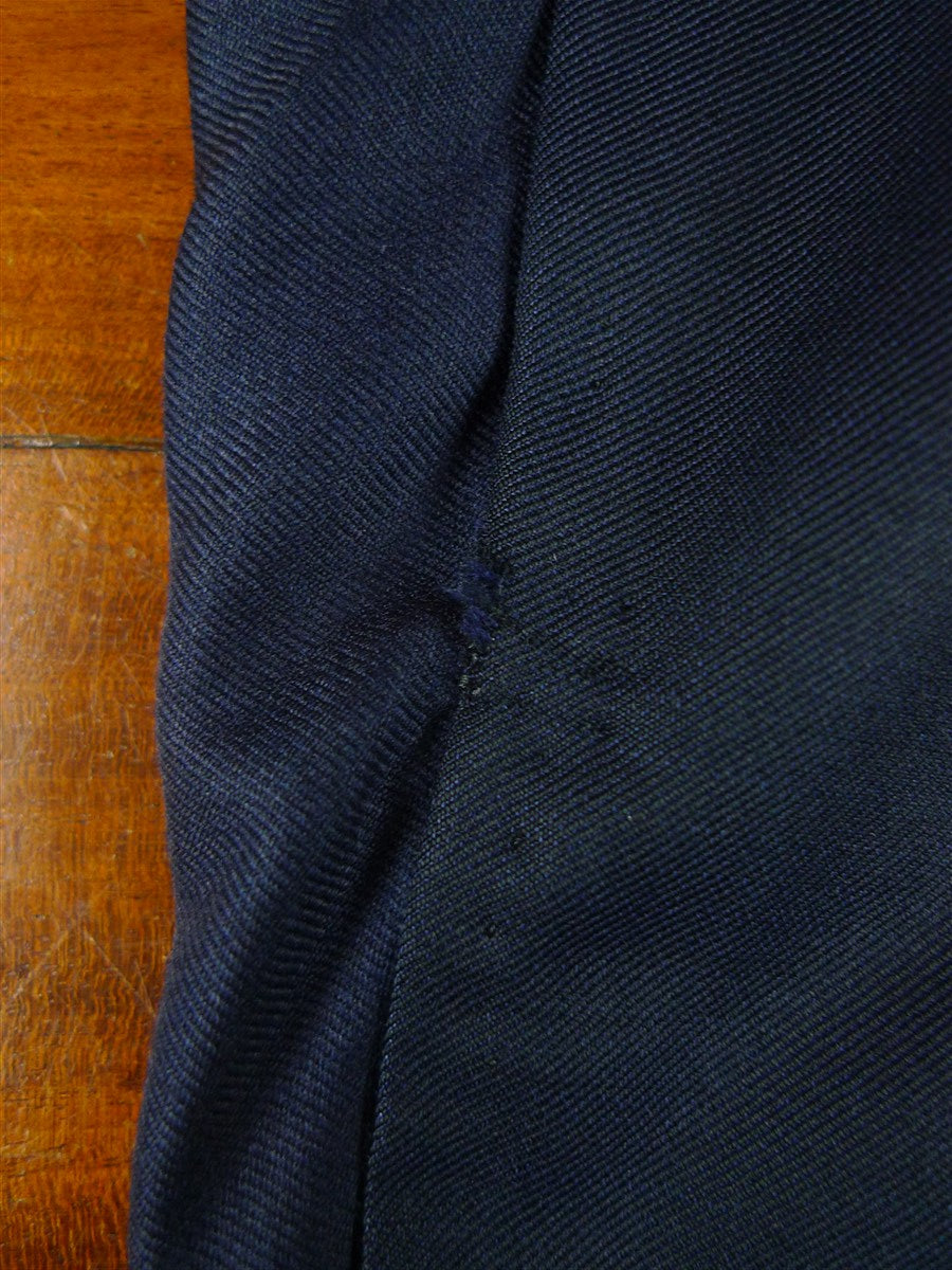 26/0015 anderson & sheppard 2004 savuile orw bespoke dark teal blue superfine wool high-rise trouser 49