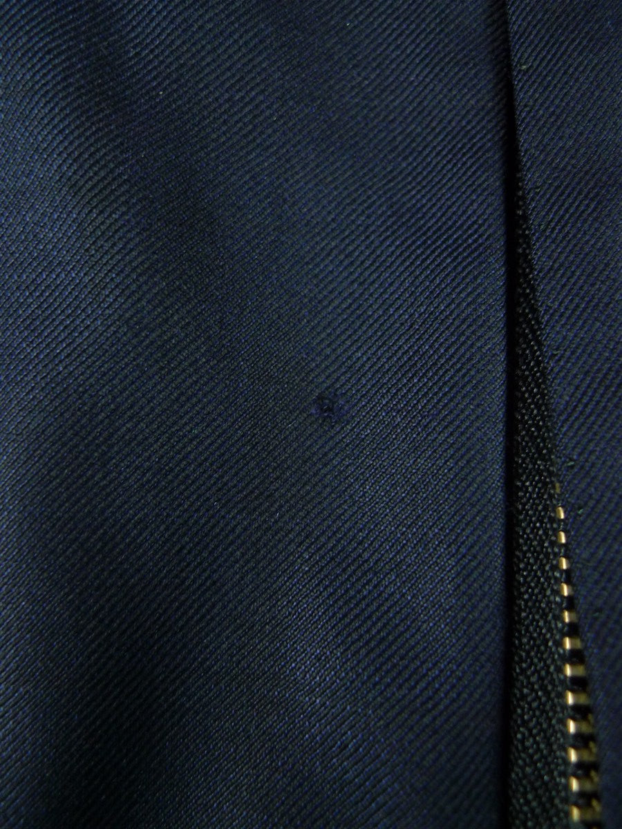 26/0015 anderson & sheppard 2004 savuile orw bespoke dark teal blue superfine wool high-rise trouser 49