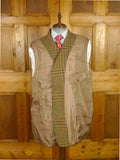25/1111 vintage extra-heavy newbury bespoke glen check tweed hacking jacket 54 long
