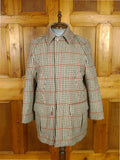 25/1103 superb immaculate haggart of aberfeldy gun check heavyweight wool field coat shooting jacket w/ wool lining 38-39