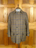 25/1105 immaculate aquascutum london glen check tweed field coat shooting jacket 45-46