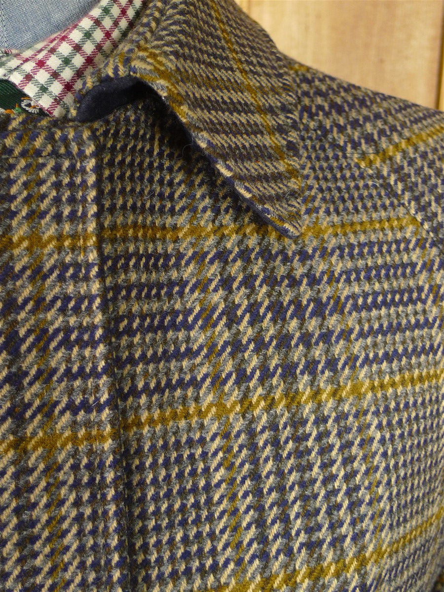 25/1105 immaculate aquascutum london glen check tweed field coat shooting jacket 45-46