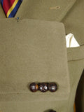 25/1108 immaculate vintage crombie melton wool british warm overcoat w/ leather buttons 40 regular