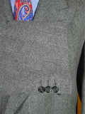 25/1115 superb immaculate vintage simpson of piccadilly grey herringbone d/b wool overcoat 44 long