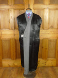 25/1115 superb immaculate vintage simpson of piccadilly grey herringbone d/b wool overcoat 44 long